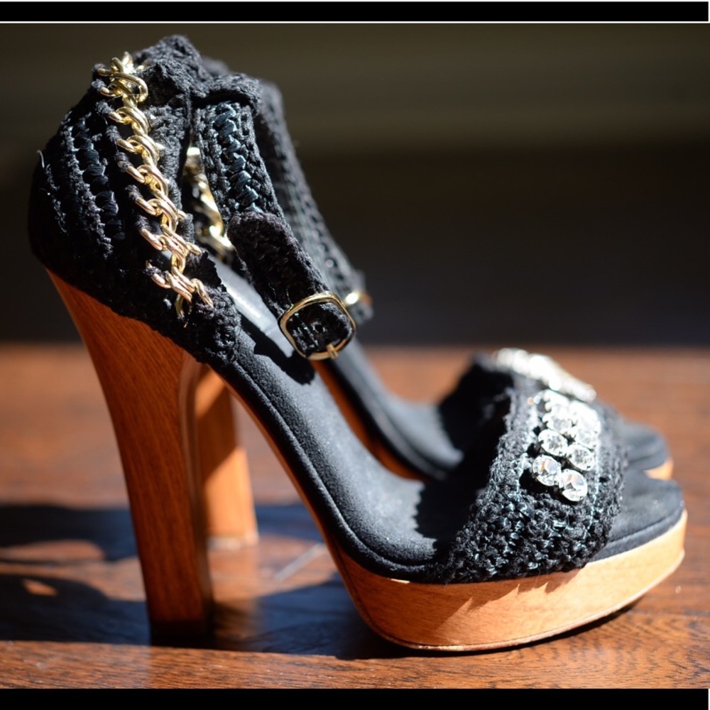 Dolce&Gabbana Swarovski crystal platform heels - Picture 5 of 8